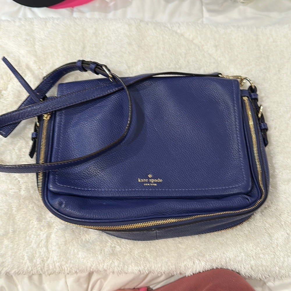 NWOT Kate Spade Pebbled Cobalt Blue Shoulder Bag